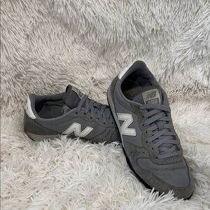 New Balance Womens Charcoal and white Sneakers, 8.5